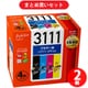 【まとめ買い割引】プレジール Plaisir LC3111-4PK互換インク ×2セット [PLE-BR3111-4P]