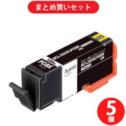 【まとめ買い割引】プレジール Plaisir キヤノン製 BCI-350XLPGBK 対応インクカートリッジ ブラック ×5個セット [PLE-C350XLB]