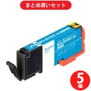 【まとめ買い割引】プレジール Plaisir キヤノン製 BCI-351XLC 対応インクカートリッジ  シアン ×5個セット [PLE-C351XLC]
