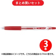 パイロット PILOT LJU-10F-R [ゲルインキボールペン ジュース 0.7mm レッド] ×3本セット