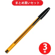 BICジャパン CST-OF08BLKJ [油性ボールペン クリスタル オリジナルファイン 0.8mm 黒] ×3本セット