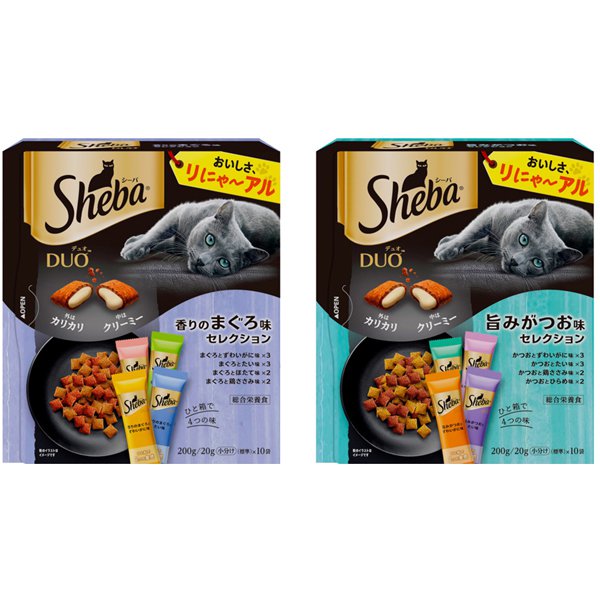 【まとめ買い割引】シーバ デュオ まぐろとかつおアソートセット [「香りのまぐろ味セレクション」 ＋ 「旨みがつお味セレクション」]