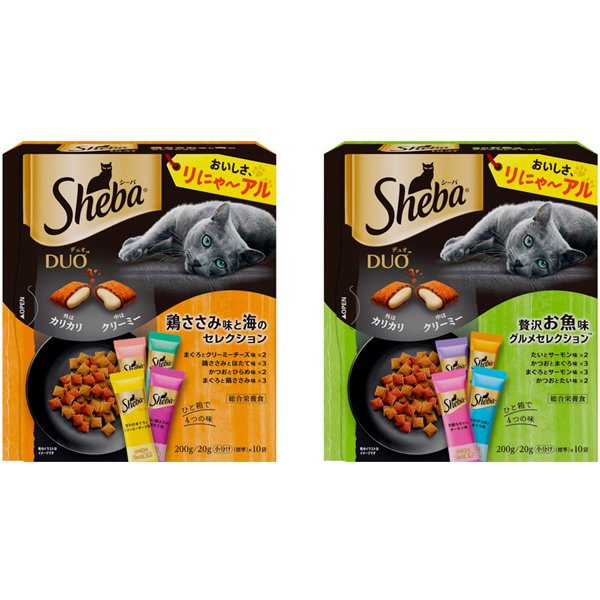 【まとめ買い割引】シーバ デュオ 鶏ささみと贅沢お魚アソートセット [「鶏ささみ味と海のセレクション」 ＋ 「贅沢お魚味グルメセレクション」]