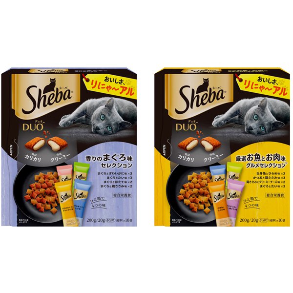 【まとめ買い割引】シーバ デュオ まぐろとお魚・お肉アソートセット [「香りのまぐろ味セレクション」 ＋ 「厳選お魚とお肉味グルメセレクション」]