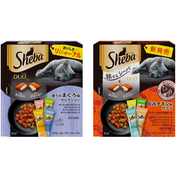 【まとめ買い割引】シーバ デュオ まぐろと旨みチキンアソートセット [「香りのまぐろ味セレクション」 ＋ 「旨みチキン味仕立て チキンと魚介の味めぐり」]