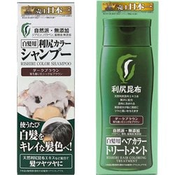 利尻ヘアカラーシャンプーとトリートメント ダークブラウン  セット