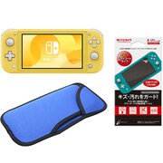 【まとめ買い割引】Nintendo Switch Lite イエロー + サイバーガジェット CY-NSLFLM-HCY Nintendo Switch Lite用 液晶保護フィルム ハードコートタイプ + アローン ALG-NSMSSB Nintendo Switch Lite用スリムソフトポーチ BL×BK