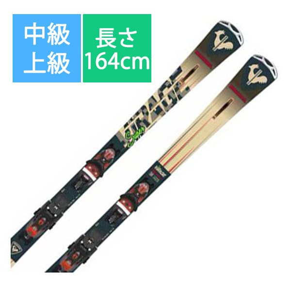 スキー板「ロシニョール SUPER VIRAGE VII OVERSIZE RALPR03 164cm」+ビンディング「LOOK SPX 12 KONECT GW FCLCS03 BK」セット [22-23モデル 中級・上級]