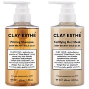 【らくらくカートイン】クレイエステ シャンプー＋ヘアマスクセット [「プライミングシャンプーゴールドクレイ」＋「フォーティファイングヘアマスク ゴールドクレイ」]