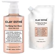 【らくらくカートイン】クレイエステ フォーティファイングヘアマスク ピンククレイ 本体+詰替セット