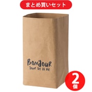 【まとめ買い割引】霜山 洗えるクラフト紙袋 ブラウン L ×2個セット