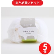 横田 YO5140 [毛糸 やわらかラム 1 ホワイト 5玉セット]