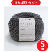 横田 YO6310 [毛糸 空気をまぜて糸にしたウールアルパカ 8 ダークグレー 5玉セット]
