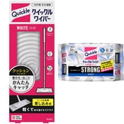 【まとめ買い割引】花王 クイックルワイパー本体＋ウエットシート セット [本体 ＋ 立体吸着ウエットシート ストロング]