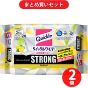 【まとめ買い割引】花王 クイックルワイパー 立体吸着ウエットシートストロング リフレッシュレモンの香り 24枚  ×2個セット [フロア用掃除シート]
