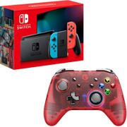 Nintendo Switch＆モバイルゲーミングコントローラーお買い得セット [Nintendo Switch Joy-Con（L） ネオンブルー/（R） ネオンレッド ＋ GameSir T4 Pro Red]