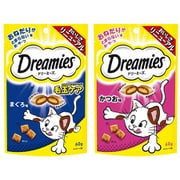 【まとめ買い割引】「ドリーミーズ 毛玉ケア まぐろ味 60g [猫用おやつ]」＋「猫用 ドリーミーズ かつお味 [60g]」セット