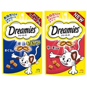【まとめ買い割引】「ドリーミーズ 毛玉ケア まぐろ味 60g [猫用おやつ]」＋「ドリーミーズ サーモン味 60g」セット