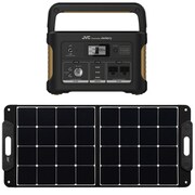 【まとめ買い割引】JVC ジェイブイシー ポータブル電源 ＋ ポータブルソーラーパネルセット [174,000ｍAh/626Wh BN-RB62-C ＋ ポータブルソーラーパネル]
