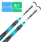 スキー板「HEAD SUPERSHAPE TEAM EASY JRS 314203 117cm」+プレート「HEAD JRS Base」+ビンディング「HEAD JRS 4.5 GW CA 100923 solid black/speed blue ブレーキ80mm」セット [23-24 モデル ジュニア]