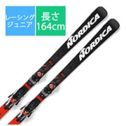 スキー板「ノルディカ DOBERMANN GSJ PLATE 0A1220 00 001 164cm」+プレート「ノルディカ Junior Racing Plate New L」+ビンディング「ノルディカ RACE 10 0C0168 00 001 ブラック/フローレッド」セット [23-24 モデル スキー板 ジュニアレーシング]