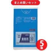 ジャパックス TM26 ジャパックス メタロセン配合ポリ袋 20L青10枚0.020 ×5個セット
