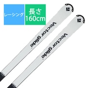 スキー板「ヴェクターグライド MAXI S12 BLACK & WHITE 160cm」 +ビンディング「マーカー X COMP 12 6820U1MS ブラック×フローレッド ブレーキ70mm」セット [25-26 Newモデル レーシング]