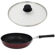 【まとめ買い割引】「VVT-F28 [ベルベッティ フライパン 28cm]」＋「UYG-28 [ウルシヤマ ガラス蓋 28cm]」セット