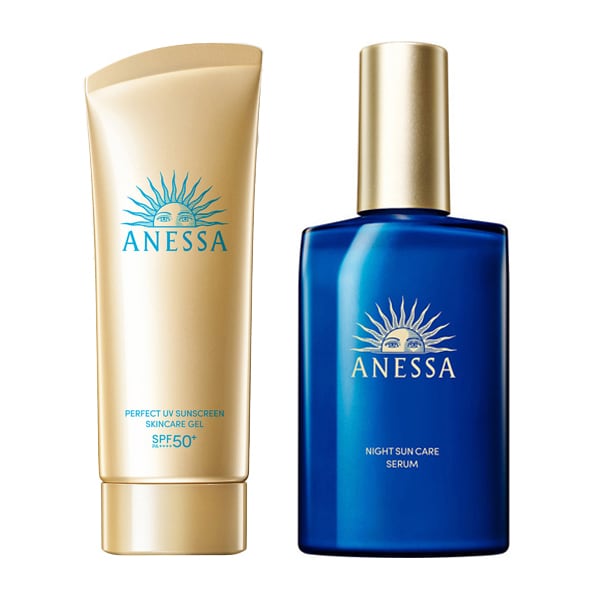 資生堂 アネッサ パーフェクトUV スキンケアジェル NA 90g SPF50+/PA++++ ＋ ナイトサンケア美容液 セット