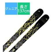 スキー板「HEAD Oblivion Team JRS 314494 bk/yw 137cm」+ビンディング「チロリア JRS 4.5 GW CA BR.80[I] 114475 s.bk/wh」セット [24-25 モデル ジュニア]