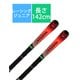 スキー板「ロシニョール HERO ATHLETE SL PRO R21 PRO RANAF01-142 142cm」+ビンディング「LOOK NX 10 GW FCLAN03 BLACK HOT RED」セット [24-25 モデル ジュニアレーシング]