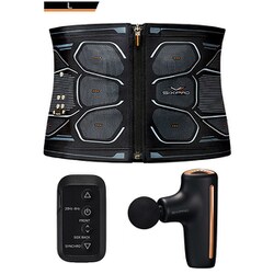 激安店舗 新春初売り - ヨドバシ.com シックスパッドセット 通販【全品無料配達】 ブラック]  コントローラー/Lサイズ パワースーツ ＋ アクティブ パワーガン ＋ コアベルト [パワースーツ リラクゼーショングッズ