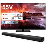 大画面テレビお買い得セット [レグザ 55X8900N 55V型 4K有機ELテレビ ＋ ヤマハ SR-X40A（B） サウンドバー Dolby Atmos対応 ブラック]
