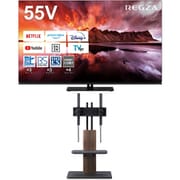 大画面テレビお買い得セット [レグザ 55V型 4K有機ELテレビ 55X8900N ＋ スウィング スイーベルタイプ 自立スタンド ブラック WS-J600-BK]
