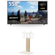 大画面テレビお買い得セット [ソニー BRAVIA XR X90Lシリーズ 55V型 4K液晶テレビ 倍速対応 XRJ-55X90L ＋ イコールズ 首振り機能付き WALL TVスタンド V3 SW ロータイプ ホワイトオーク WLTVZ5232]