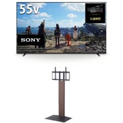 大画面テレビお買い得セット [ソニー BRAVIA XR X90Lシリーズ 55V型 4K液晶テレビ 倍速対応 XRJ-55X90L ＋ イコールズ 首振り機能付き WALL TVスタンド V3 SW ハイタイプ ウォールナット WLTVZ6238]