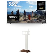 大画面テレビお買い得セット [ソニー BRAVIA XR X90Lシリーズ 55V型 4K液晶テレビ 倍速対応 XRJ-55X90L ＋ イコールズ 首振り機能付き WALL TVスタンド V3 SW ハイタイプ ウォールナットベース WLTVZ6W38]
