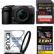 【まとめ買い安心セット】 [「ニコン Z 30 16-50 VR レンズキット」+「SDXCカード 128GB」+「レンズフィルター」+「液晶フィルム」]