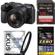 【まとめ買い安心セット】 [「ニコン Z 30 12-28 PZ VR レンズキット」+「SDXCカード 128GB」+「レンズフィルター」+「液晶フィルム」]