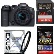 【まとめ買い安心セット】 [「キヤノン EOS R7 RF-S18-150 IS STM レンズキット」+「SDXCカード 128GB」+「レンズフィルター」+「液晶フィルム」]