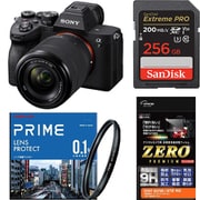 【まとめ買い安心セット】 [「ソニー ILCE-7M4K」+「SDXCカード 256GB」+「レンズフィルター」+「液晶フィルム」]