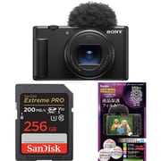 【まとめ買い安心セット】 [「ソニー ZV-1M2 B」+「SDXCカード 256GB」+「液晶フィルム」]