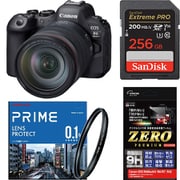 【まとめ買い安心セット】 [「キヤノン EOS R6 Mark II RF24-105mm F4L IS USMレンズキット」+「SDXCカード 256GB」+「レンズフィルター」+「液晶フィルム」]