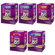 【まとめ買い割引】カルカン パウチ お魚・お肉ミックス [猫用 ウエットフード 60g×8袋 成猫（1歳～7歳） 総合栄養食]アソートセット