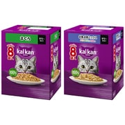 【まとめ買い割引】カルカン パウチ[猫用 ウエットフード 60g×8袋 成猫（1歳～7歳） 総合栄養食]アソートセット