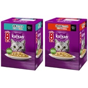 【まとめ買い割引】カルカン パウチ お魚ミックス[猫用 ウエットフード 60g×8袋 成猫（1歳～7歳） 総合栄養食]アソートセット