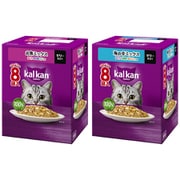 【まとめ買い割引】カルカン パウチ お魚ミックス[猫用 ウエットフード 60g×8袋 成猫（1歳～7歳） 総合栄養食]アソートセット