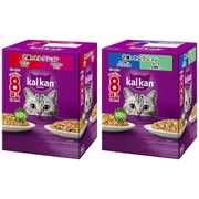 【まとめ買い割引】カルカン パウチ 2種のセレクション [猫用 ウエットフード 60g×8袋 成猫（1歳～7歳） 総合栄養食]アソートセット