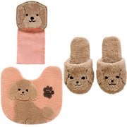 【まとめ買い割引】「ファンディットアニマル トイレマット トイプードル」+「ファンディットアニマル スリッパ 約23cm~25cm トイプードル」+「ファンディットアニマル ホルダーカバー トイプードル」セット