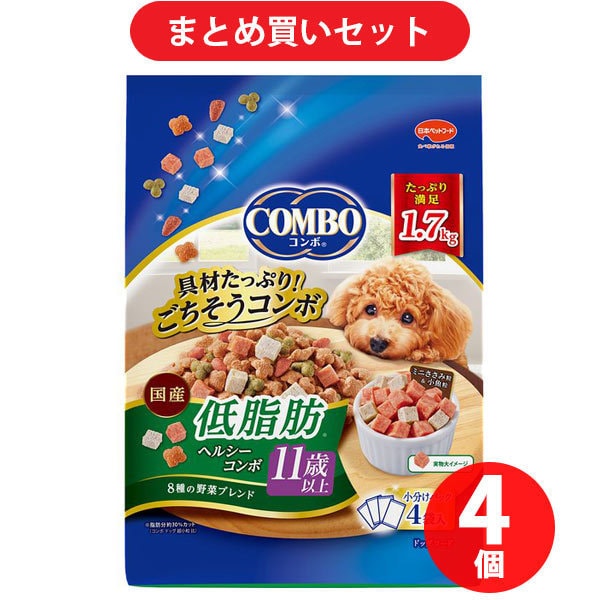 【まとめ買い割引】日本ペットフード コンボ コンボ ドッグ 低脂肪 11歳以上 ×4個セット